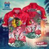 NHL Chicago Blackhawks Flamigo Hawaii Shirt Summer Football Shirts 1
