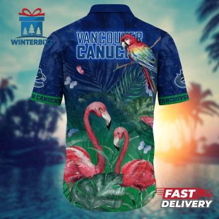 NHL Vancouver Canucks Flamigo Hawaii Shirt Summer Football Shirts 3