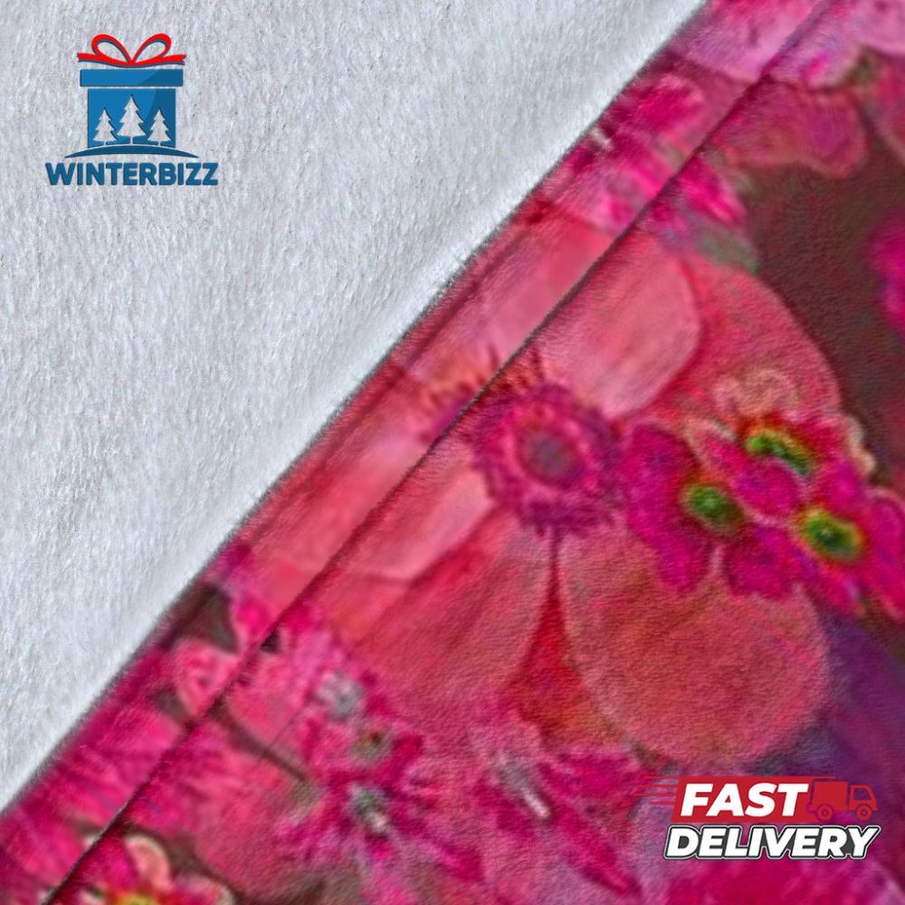 Floral Mickey And Minnie Fleece Blanket For Bedding Decor Fans