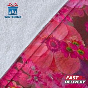 Floral Mickey And Minnie Fleece Blanket For Bedding Decor Fans
