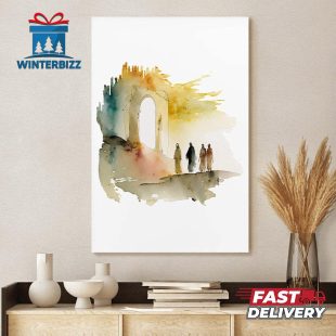 Jesus Listening Jesus Christ Portrait Jesus Watercolor Jesus Canvas Art Christian Wall Canvas
