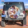 Snowman And Deer Lover Spare Tire Cover Gift For Campers