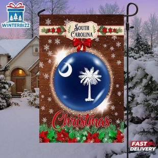 South Carolina Christmas House And Garden Flag Decor