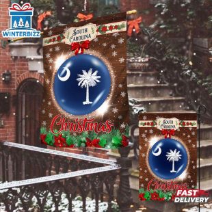 South Carolina Christmas House And Garden Flag Decor
