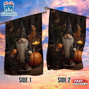 Autumn Gnomes Festive Feast Gnome Xmas House And Garden Flag Decor