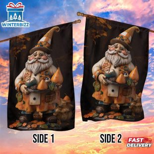 Autumns Keeper The Enchanted Garden Gnome Gnome Xmas House And Garden Flag Decor
