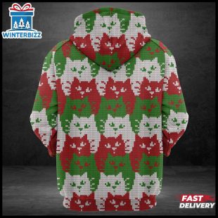 Cat Color Christmas 3D Alll Over Print Hoodie Shirt