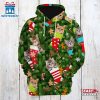 Cat Socks Christma 3D Alll Over Print Hoodie Shirt