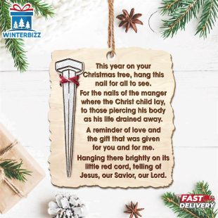 Hanging There Brightly On Its Little Red Cord Christmas Ornament Hanging Decor
