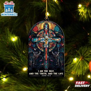 I Am The Way And The Truth And The Life Jesus Acrylic Christmas Ornament Hanging Decor