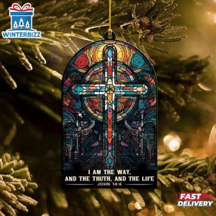 I Am The Way And The Truth And The Life Jesus Acrylic Christmas Ornament Hanging Decor