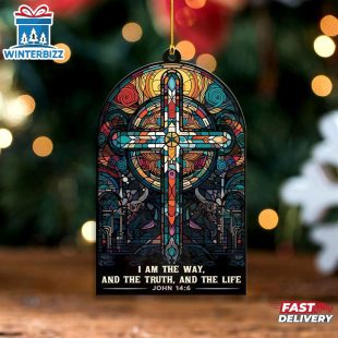I Am The Way And The Truth And The Life Jesus Acrylic Christmas Ornament Hanging Decor
