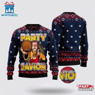 Jesus Party Savior Ugly Christmas Sweater - Gifts For God Lovers