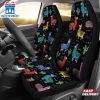 Llama Cactus With Colorful Llama Black Car Seat Covers Decor
