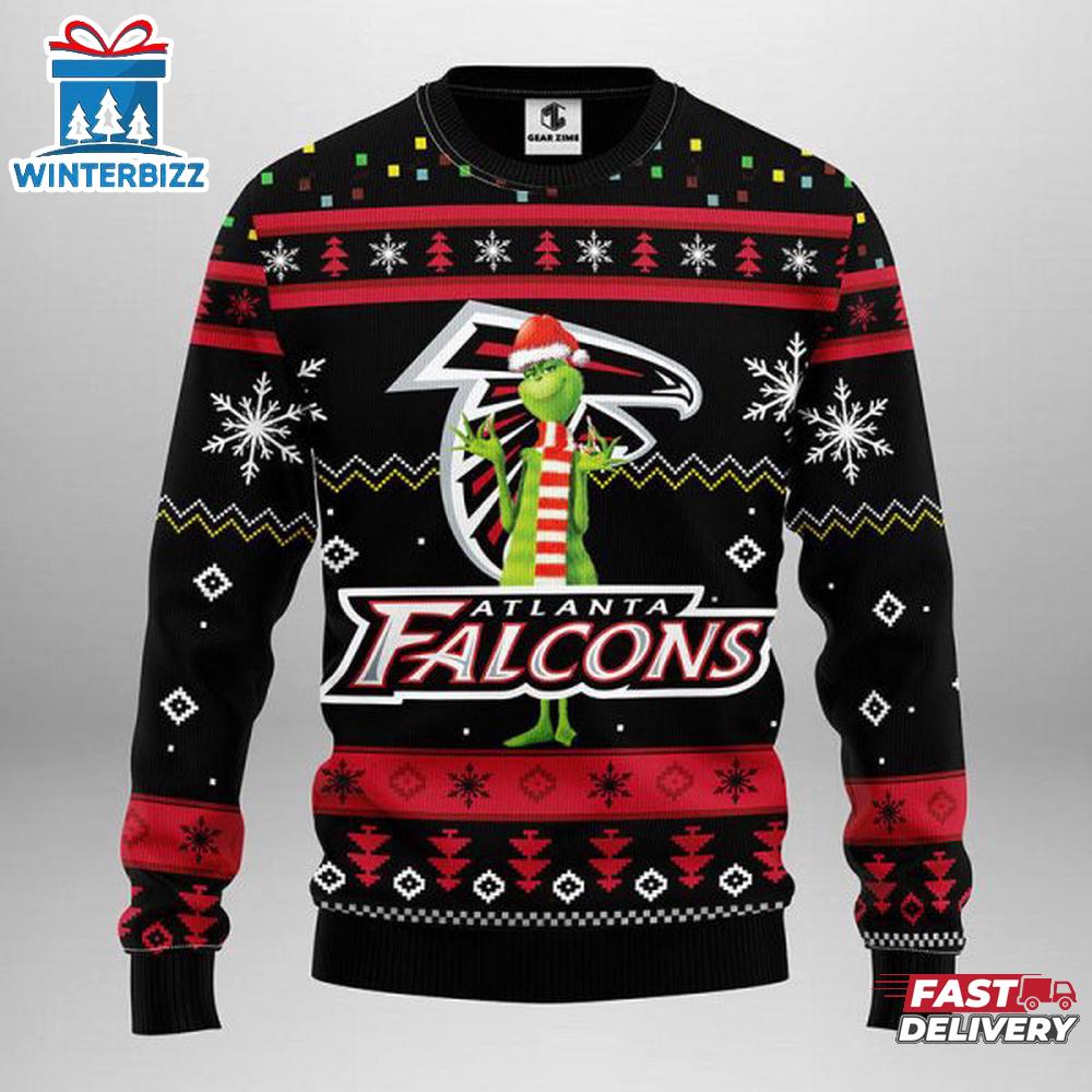 NFL Atlanta Falcons Funny Grinch Merry Christmas Holiday Football Team Sweater NFL Atlanta Falcons Funny Grinch Merry Christmas Holiday Football Team Sweater