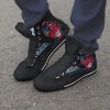 Metallica World Wired Tour Black Color High Top Canvas Sneakers Shoes