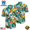 NFL Miami Dolphins Parrots Tropical Flower Hawaiian Shirt