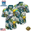 NFL Philadelphia Eagles Parrots Tropical Flower Hawaiian Shirt