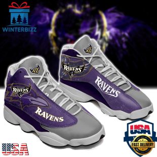 Baltimore Ravens NFL Ver 1 Air Jordan 13 Sneaker - Gift For Fans