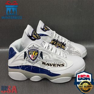 Baltimore Ravens NFL Ver 2 Air Jordan 13 Sneaker - Gift For Fans