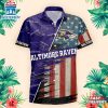 Baltimore Ravens US Flag Pattern Hawaiian Shirt