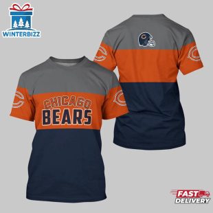 Chicago Bears Logo Team All Over Print T-Shirt