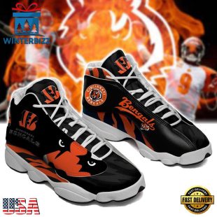 Cincinnati Bengals NFL Air Jordan 13 Sneaker - Gift For Fans