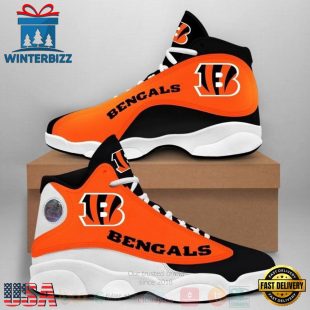 Cincinnati Bengals NFL Big Logo Football Team Air Jordan 13 Shoes - Gift For Fans