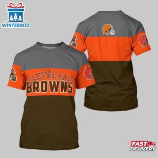 Cleveland Browns Logo Team All Over Print T-Shirt