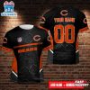 Custom Name And Number Chicago Bears NFL All Over Print T-Shirt