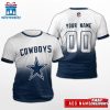 Custom Name And Number Dallas Cowboys Sport NFL All Over Print T-Shirt