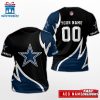 Custom Name And Number Dallas Cowboys Team Sport NFL All Over Print T-Shirt