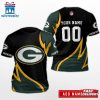 Custom Name And Number Green Bay Packers NFL All Over Print T-Shirt