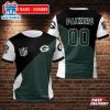 Custom Name And Number Green Bay Packers Sport NFL All Over Print T-Shirt