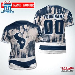 Custom Name And Number Houston Texans NFL All Over Print T-Shirt