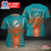 Custom Name And Number Miami Dolphins Team NFL All Over Print T-Shirt
