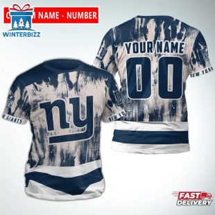 Custom Name And Number New York Giants Sport NFL All Over Print T-Shirt