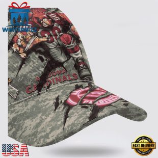 Custom Name And Number NFL Cardinals Camo Mascot Classic Baseball Cap