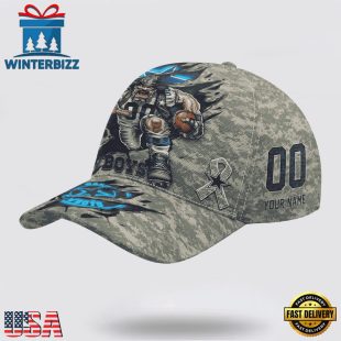 Custom Name And Number NFL Cowboys Camo Mascot Classic Baseball Cap