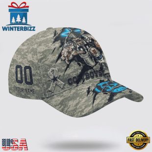 Custom Name And Number NFL Cowboys Camo Mascot Classic Baseball Cap