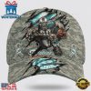 Custom Name And Number NFL Dolphins Camo Mascot Classic Baseball Cap