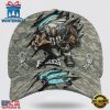 Custom Name And Number NFL Eagles Camo Mascot Classic Baseball Cap