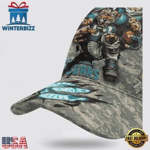 Custom Name And Number NFL Jaguars Camo Mascot Classic Baseball Cap