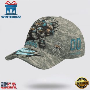 Custom Name And Number NFL Jaguars Camo Mascot Classic Baseball Cap