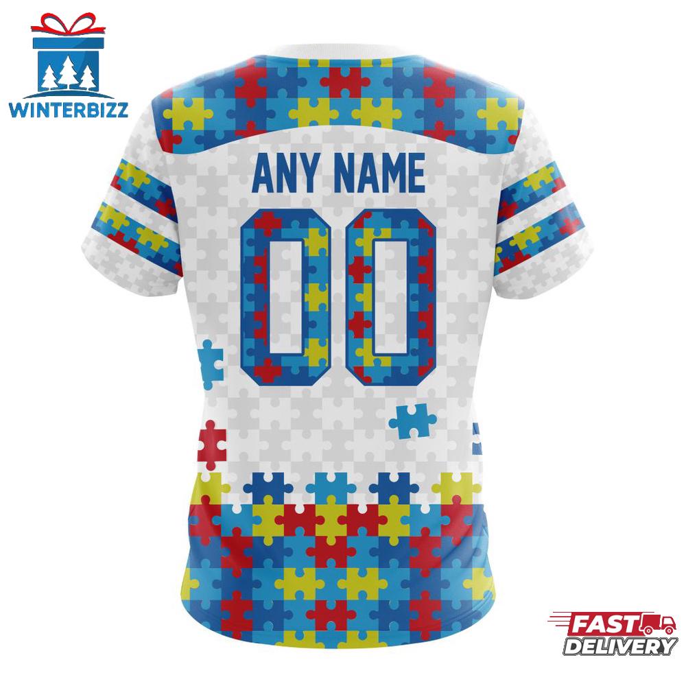 Custom Name And Number NFL Pittsburgh Steelers Team Autism Awareness 3D T-Shirt Custom Name And Number NFL Pittsburgh Steelers Team Autism Awareness 3D T-Shirt