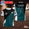 Custom Name And Number Philadelphia Eagles Sport Team NFL All Over Print T-Shirt