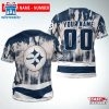 Custom Name And Number Pittsburgh Steelers Sport NFL All Over Print T-Shirt