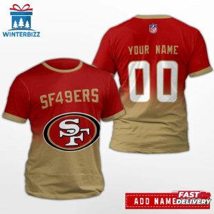 Custom Name And Number San Francisco 49ers NFL All Over Print T-Shirt