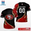Custom Name And Number San Francisco 49ers Sport NFL All Over Print T-Shirt