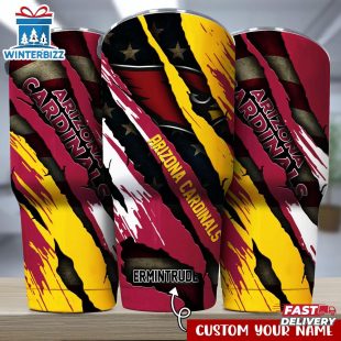 Custom Name Arizona Cardinals NFL Logo Team Tumbler Gift For Fans